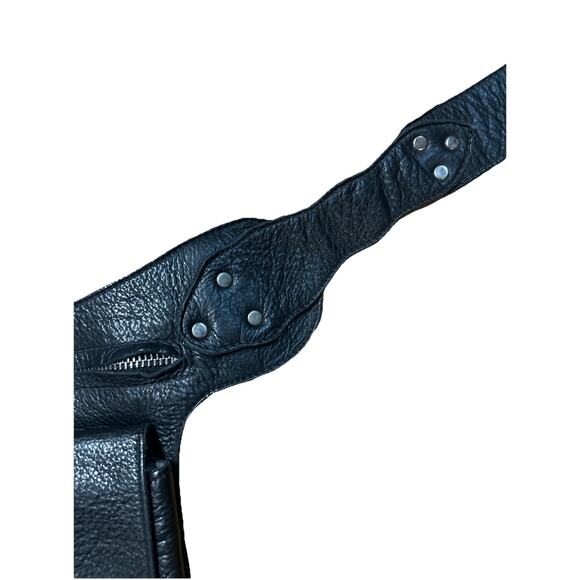 Black Leather Crossbody Bag - Picture 7 of 10